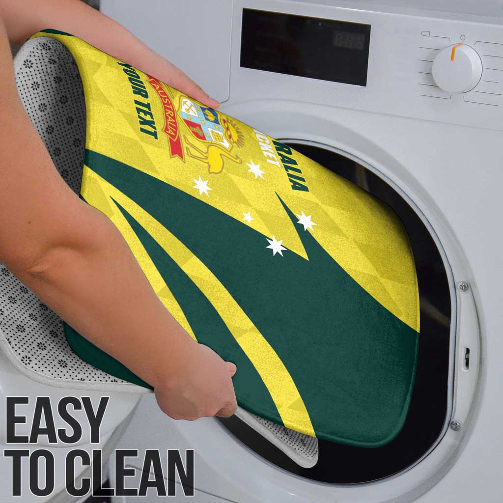 Australia Cricket Custom Bathroom Set Go Aussie Dynamic Yellow - Aussie Hoodie