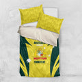 Australia Cricket Custom Bedding Set Go Aussie Dynamic Yellow - Aussie Hoodie