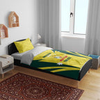 Australia Cricket Custom Bedding Set Go Aussie Dynamic Yellow - Aussie Hoodie