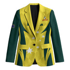 Australia Cricket Custom Blazer Go Aussie Dynamic Yellow - Aussie Hoodie