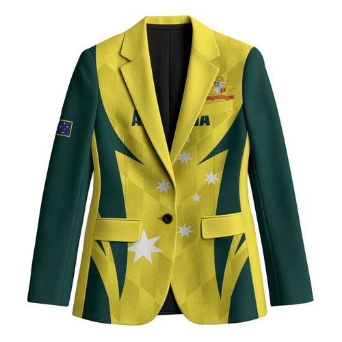 Australia Cricket Custom Blazer Go Aussie Dynamic Yellow - Aussie Hoodie