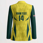 Australia Cricket Custom Blazer Go Aussie Dynamic Yellow - Aussie Hoodie