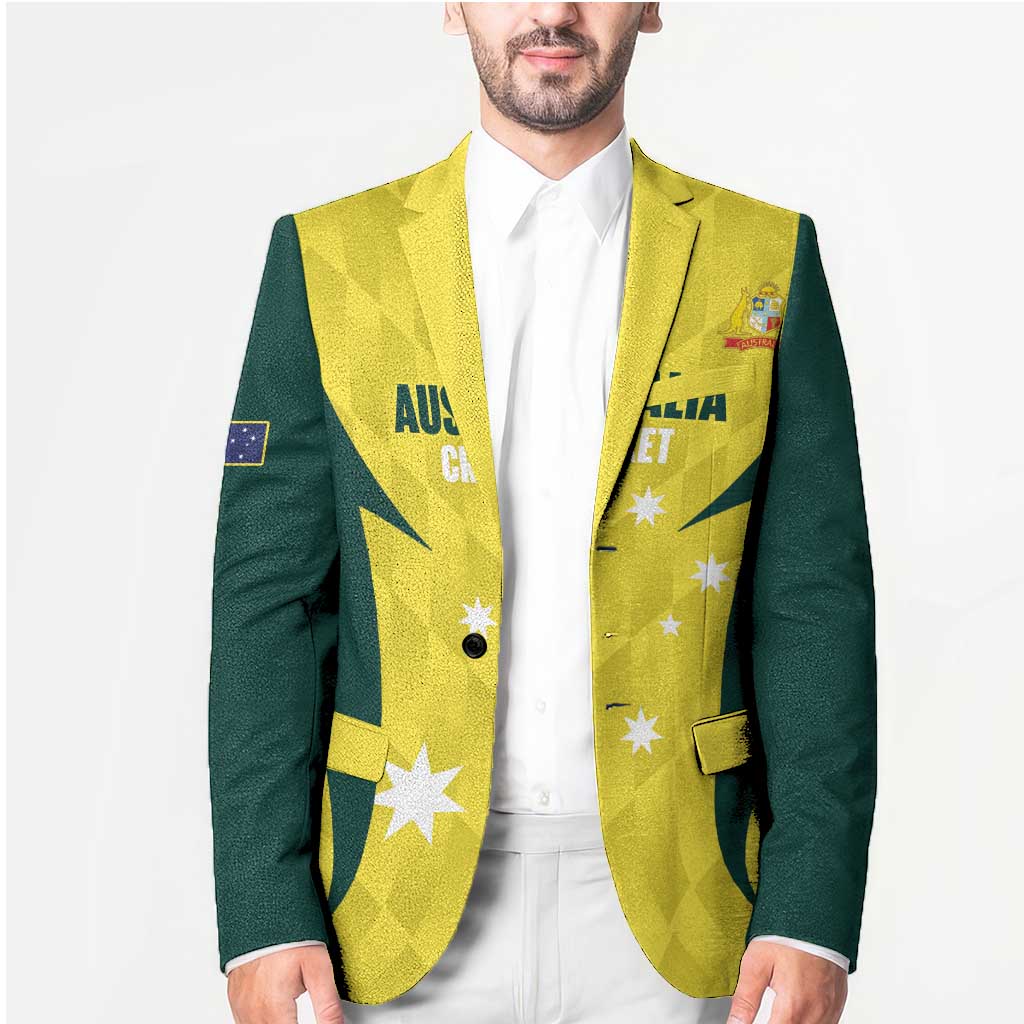 Australia Cricket Custom Blazer Go Aussie Dynamic Yellow - Aussie Hoodie