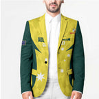 Australia Cricket Custom Blazer Go Aussie Dynamic Yellow - Aussie Hoodie