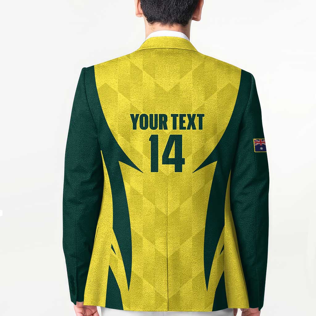 Australia Cricket Custom Blazer Go Aussie Dynamic Yellow - Aussie Hoodie