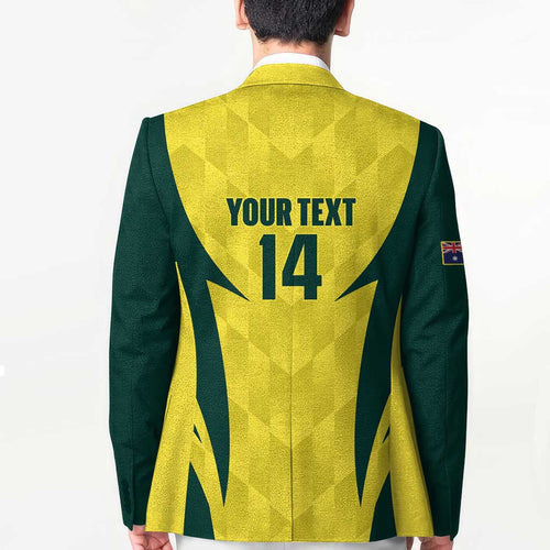 Australia Cricket Custom Blazer Go Aussie Dynamic Yellow - Aussie Hoodie