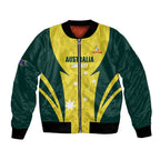 Australia Cricket Custom Bomber Jacket Go Aussie Dynamic Yellow - Aussie Hoodie
