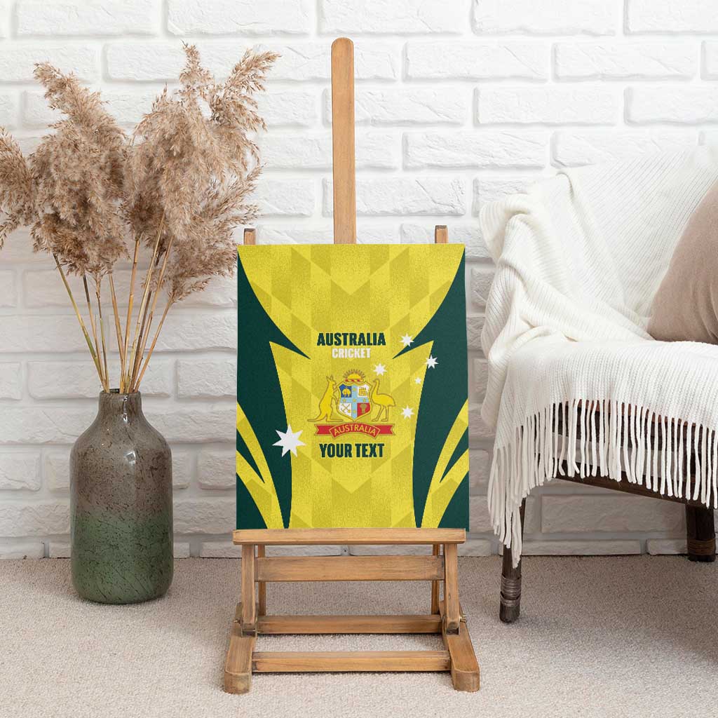 Australia Cricket Custom Canvas Wall Art Go Aussie Dynamic Yellow - Aussie Hoodie