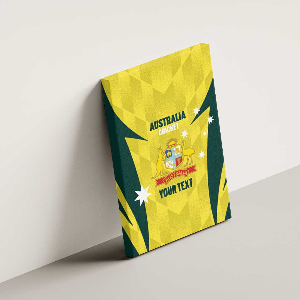 Australia Cricket Custom Canvas Wall Art Go Aussie Dynamic Yellow - Aussie Hoodie