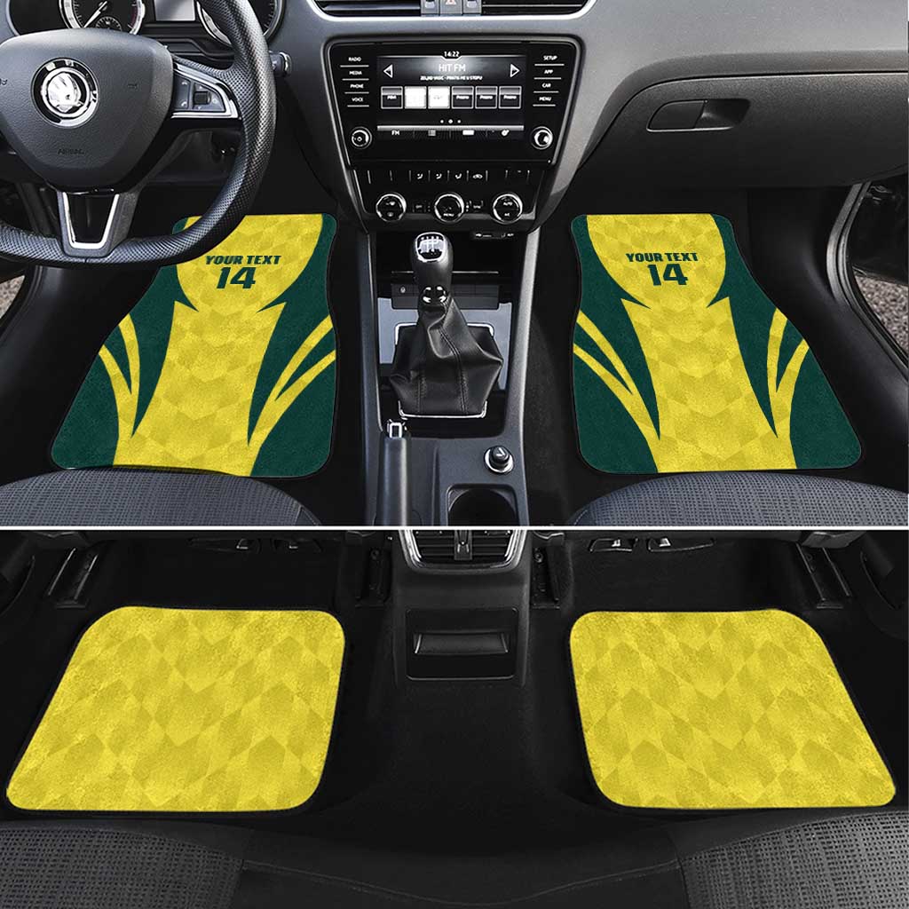 Australia Cricket Custom Car Mats Go Aussie Dynamic Yellow - Aussie Hoodie