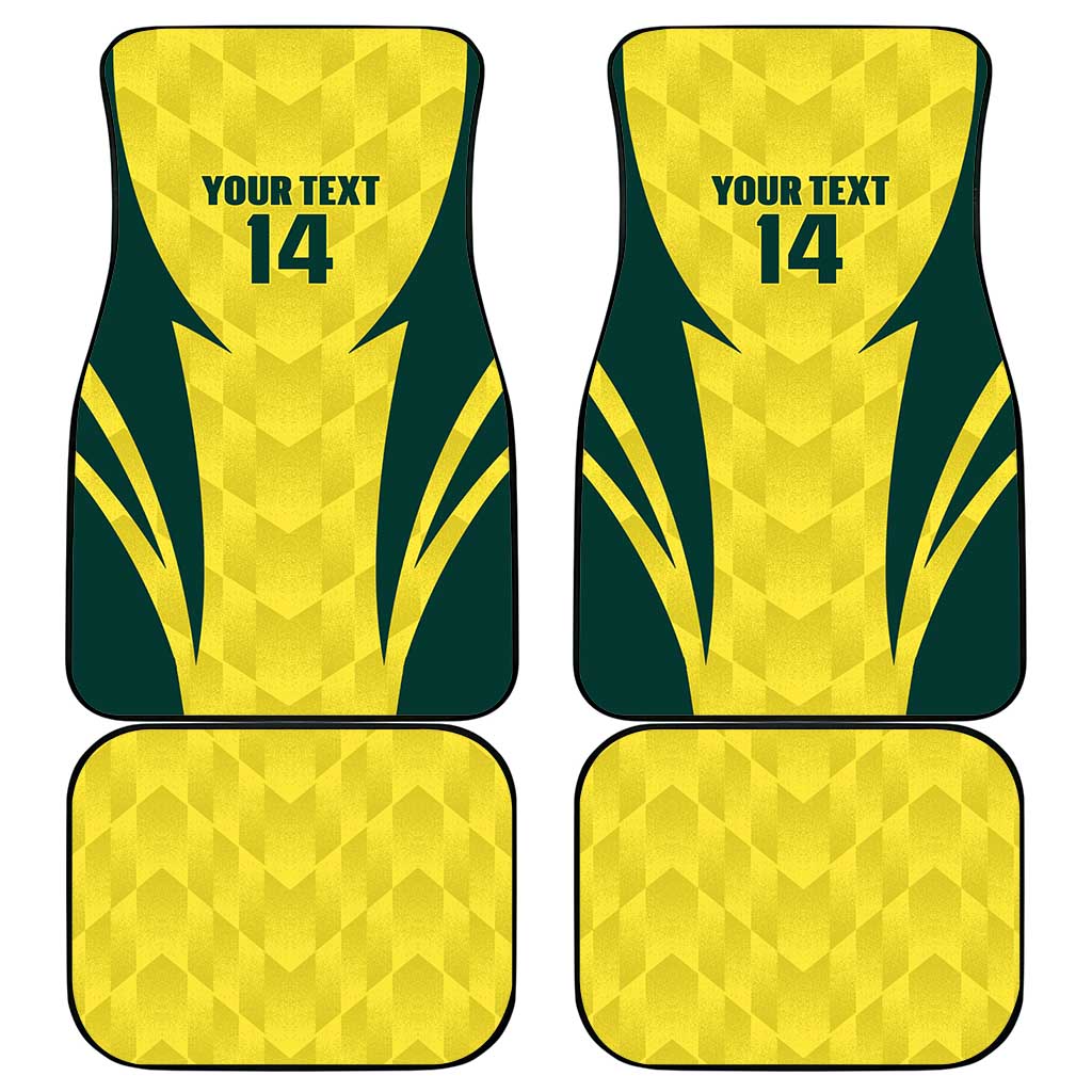 Australia Cricket Custom Car Mats Go Aussie Dynamic Yellow - Aussie Hoodie
