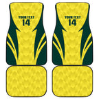Australia Cricket Custom Car Mats Go Aussie Dynamic Yellow - Aussie Hoodie