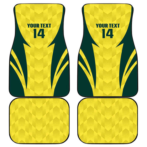 Australia Cricket Custom Car Mats Go Aussie Dynamic Yellow - Aussie Hoodie