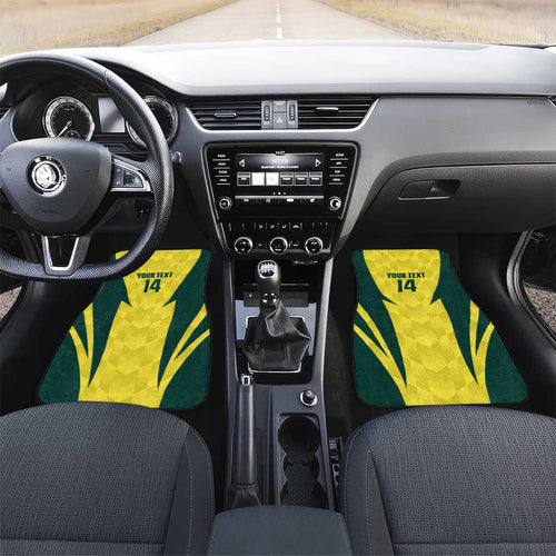 Australia Cricket Custom Car Mats Go Aussie Dynamic Yellow - Aussie Hoodie