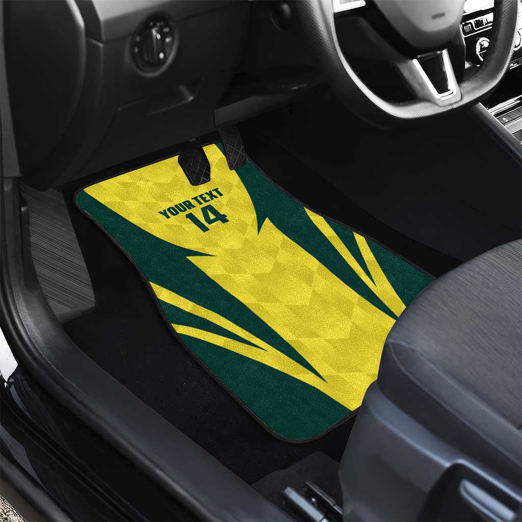 Australia Cricket Custom Car Mats Go Aussie Dynamic Yellow - Aussie Hoodie