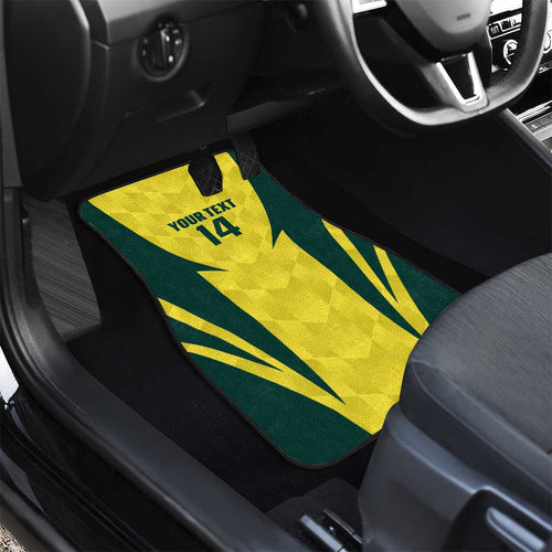 Australia Cricket Custom Car Mats Go Aussie Dynamic Yellow - Aussie Hoodie