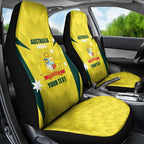 Australia Cricket Custom Car Seat Cover Go Aussie Dynamic Yellow - Aussie Hoodie