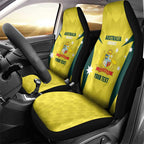 Australia Cricket Custom Car Seat Cover Go Aussie Dynamic Yellow - Aussie Hoodie