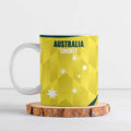 Australia Cricket Custom Ceramic Mug Go Aussie Dynamic Yellow - Aussie Hoodie