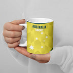 Australia Cricket Custom Ceramic Mug Go Aussie Dynamic Yellow - Aussie Hoodie