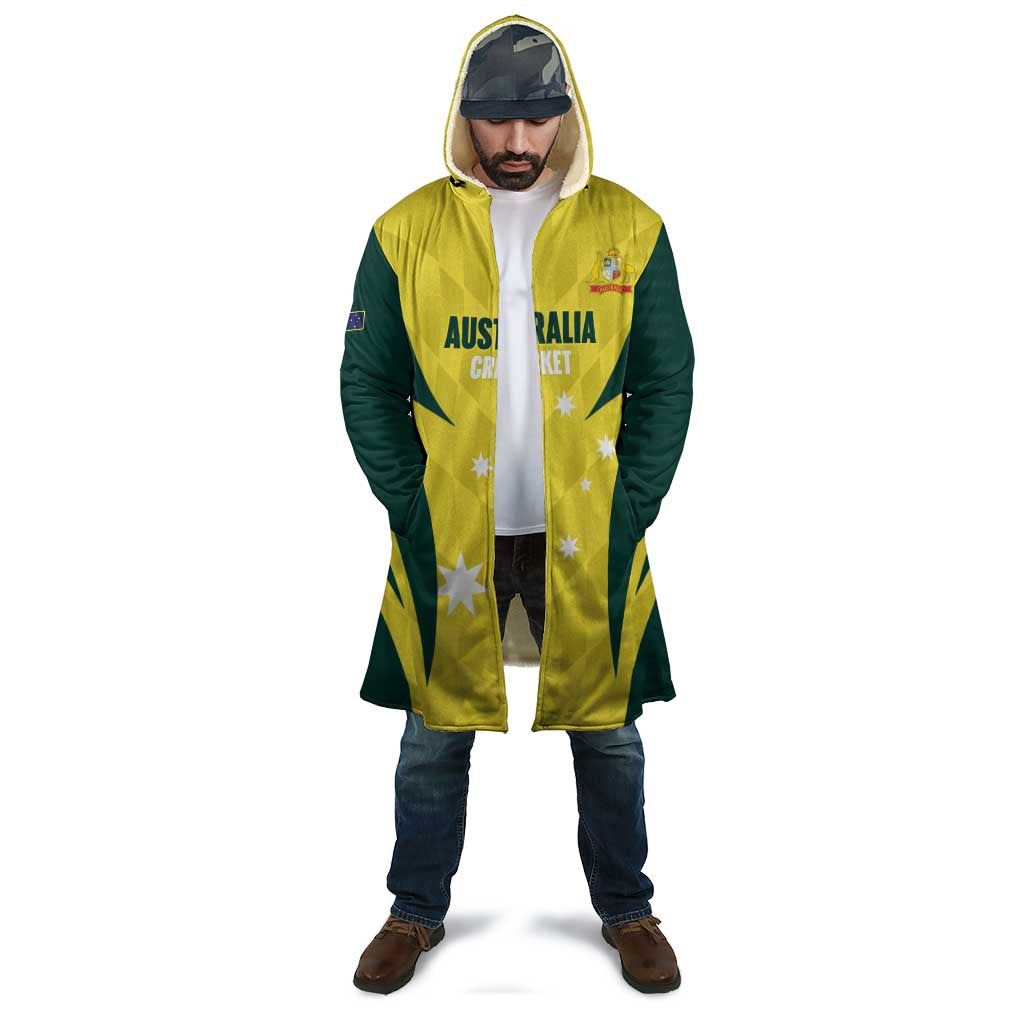 Australia Cricket Custom Cloak Go Aussie Dynamic Yellow - Aussie Hoodie