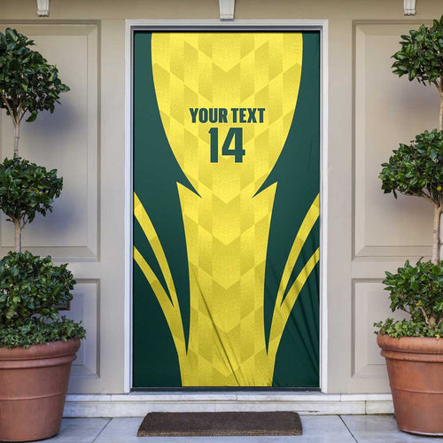Australia Cricket Custom Door Cover Go Aussie Dynamic Yellow - Aussie Hoodie