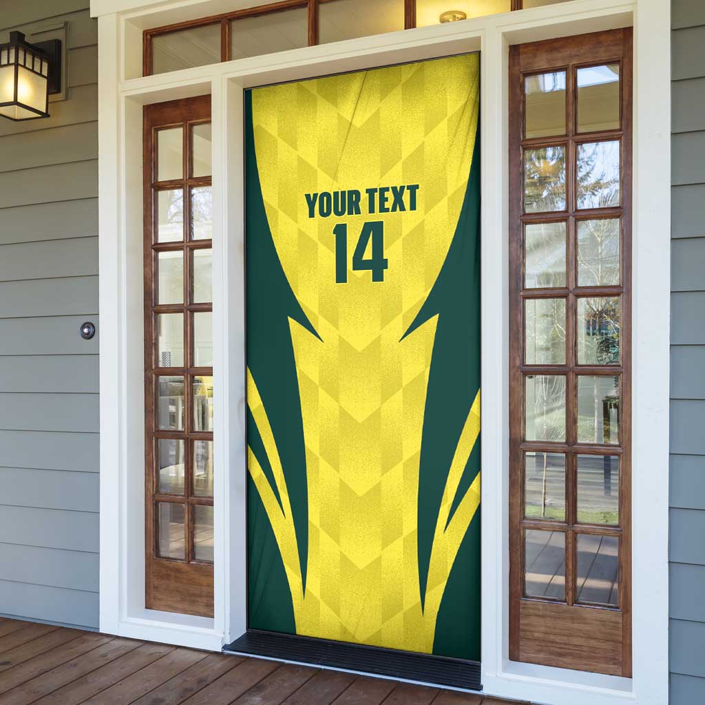 Australia Cricket Custom Door Cover Go Aussie Dynamic Yellow - Aussie Hoodie