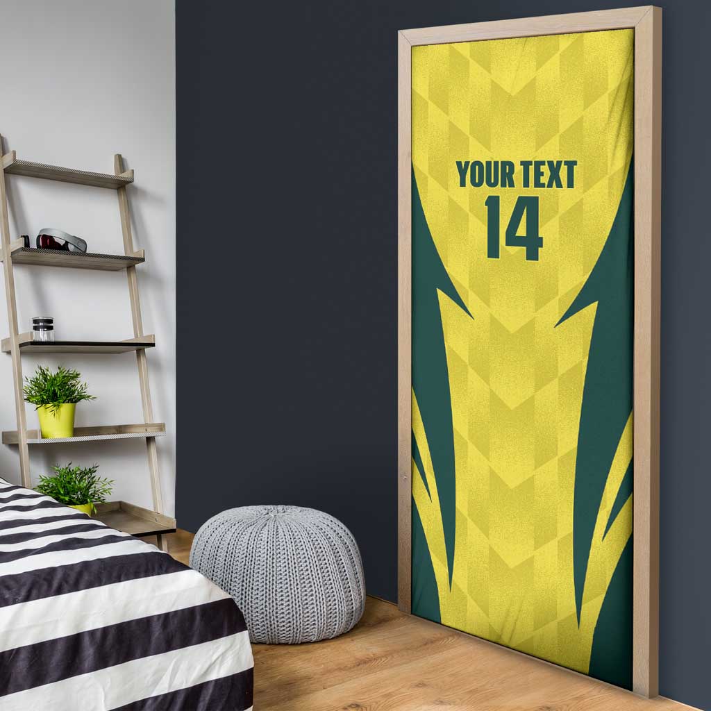 Australia Cricket Custom Door Cover Go Aussie Dynamic Yellow - Aussie Hoodie