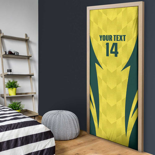 Australia Cricket Custom Door Cover Go Aussie Dynamic Yellow - Aussie Hoodie