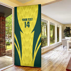 Australia Cricket Custom Door Cover Go Aussie Dynamic Yellow - Aussie Hoodie