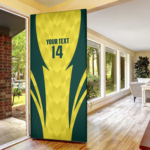 Australia Cricket Custom Door Cover Go Aussie Dynamic Yellow - Aussie Hoodie