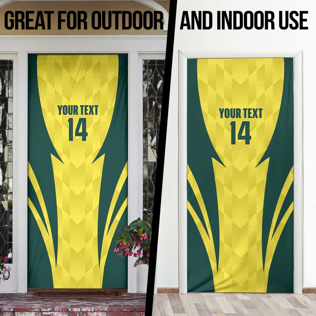 Australia Cricket Custom Door Cover Go Aussie Dynamic Yellow - Aussie Hoodie