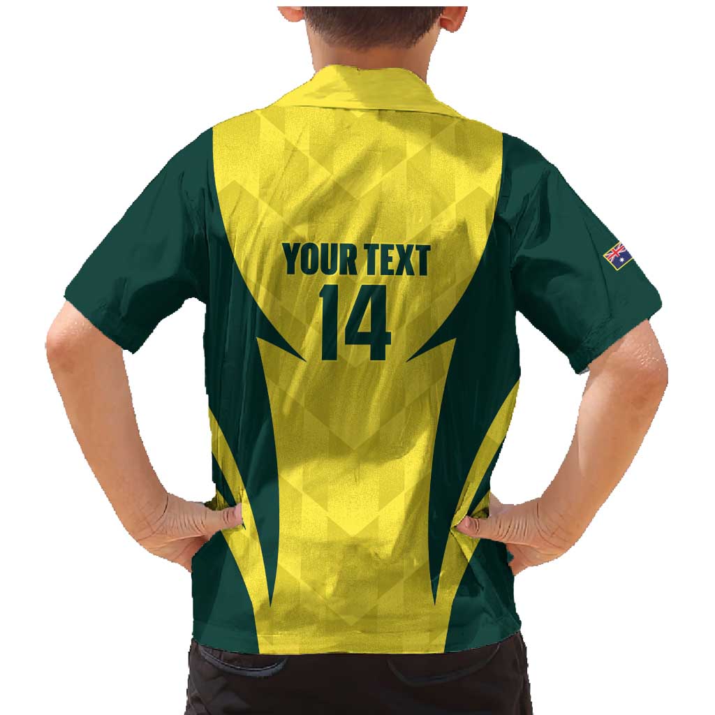 Australia Cricket Custom Family Matching Mermaid Dress and Hawaiian Shirt Go Aussie Dynamic Yellow - Aussie Hoodie