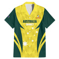 Australia Cricket Custom Family Matching Mermaid Dress and Hawaiian Shirt Go Aussie Dynamic Yellow - Aussie Hoodie