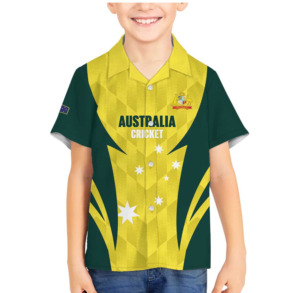 Australia Cricket Custom Family Matching Mermaid Dress and Hawaiian Shirt Go Aussie Dynamic Yellow - Aussie Hoodie
