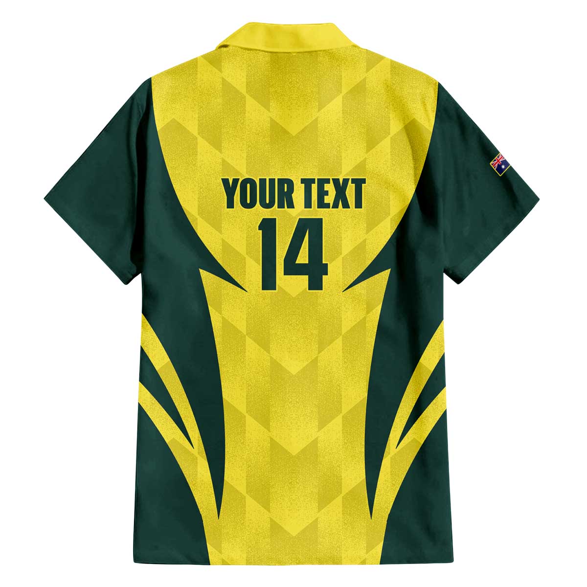 Australia Cricket Custom Family Matching Off The Shoulder Long Sleeve Dress and Hawaiian Shirt Go Aussie Dynamic Yellow - Aussie Hoodie