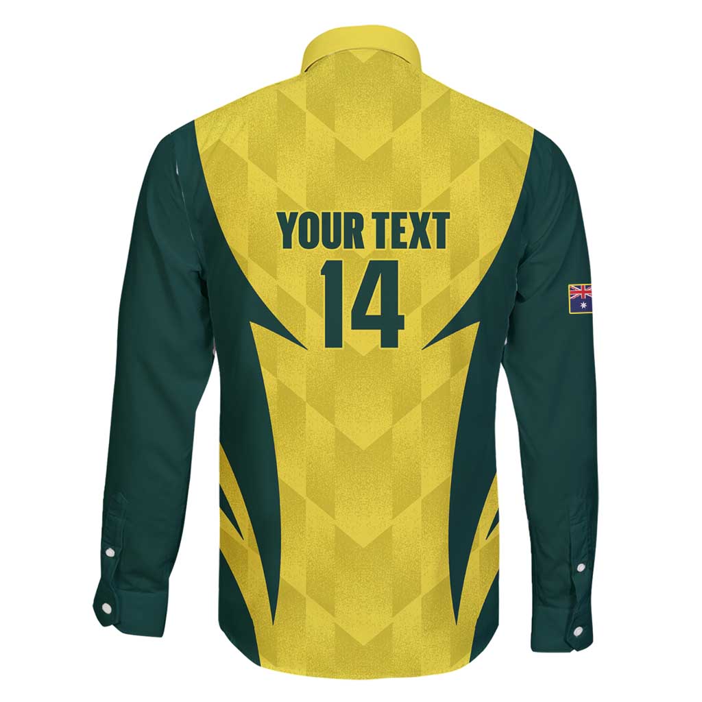 Australia Cricket Custom Family Matching Off Shoulder Short Dress and Hawaiian Shirt Go Aussie Dynamic Yellow - Aussie Hoodie