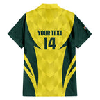 Australia Cricket Custom Family Matching Short Sleeve Bodycon Dress and Hawaiian Shirt Go Aussie Dynamic Yellow - Aussie Hoodie