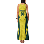 Australia Cricket Custom Family Matching Tank Maxi Dress and Hawaiian Shirt Go Aussie Dynamic Yellow - Aussie Hoodie