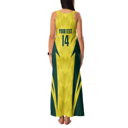 Australia Cricket Custom Family Matching Tank Maxi Dress and Hawaiian Shirt Go Aussie Dynamic Yellow - Aussie Hoodie