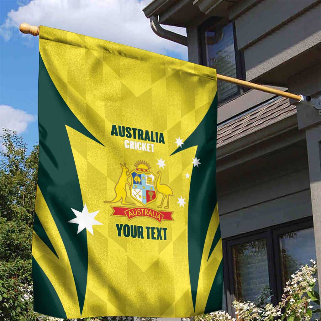 Australia Cricket Custom Garden Flag Go Aussie Dynamic Yellow - Aussie Hoodie