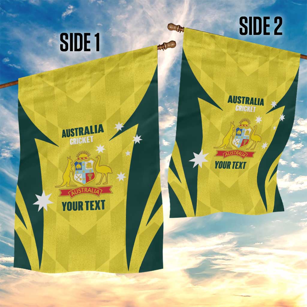 Australia Cricket Custom Garden Flag Go Aussie Dynamic Yellow - Aussie Hoodie