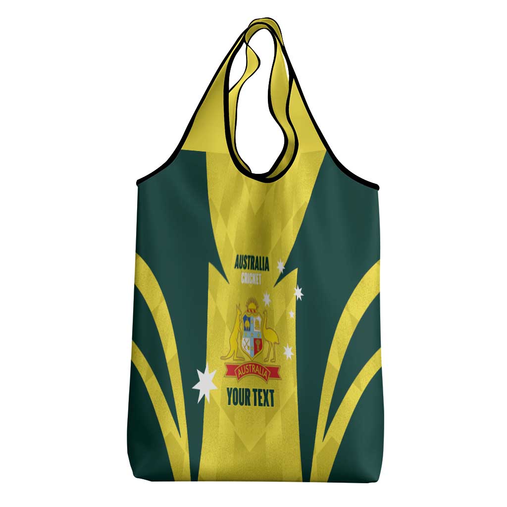 Australia Cricket Custom Grocery Bag Go Aussie Dynamic Yellow - Aussie Hoodie