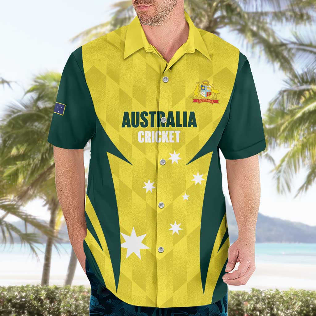 Australia Cricket Custom Hawaiian Shirt Go Aussie Dynamic Yellow - Aussie Hoodie