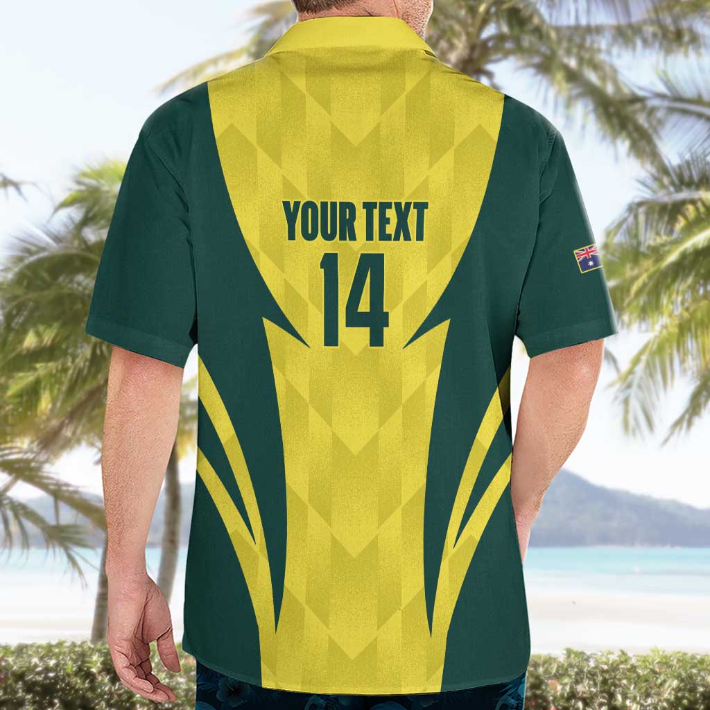 Australia Cricket Custom Hawaiian Shirt Go Aussie Dynamic Yellow - Aussie Hoodie