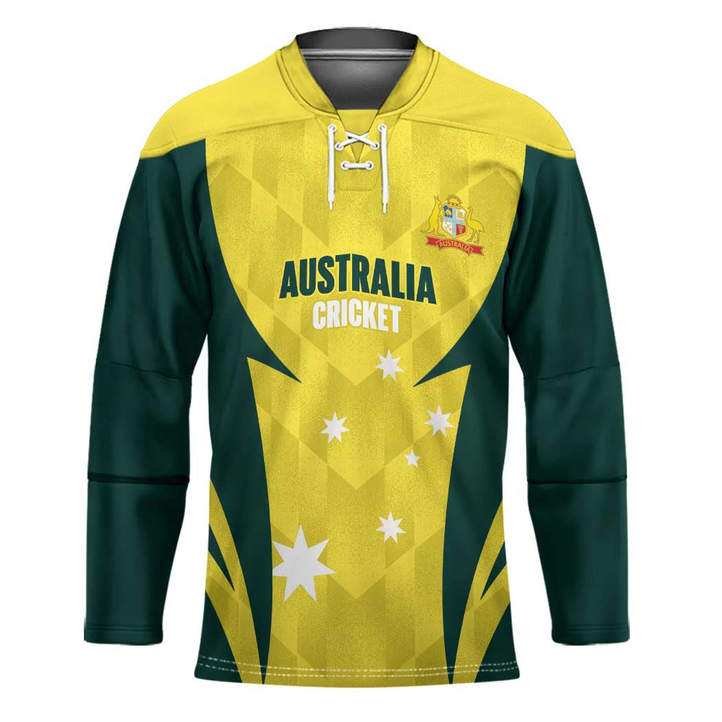 Australia Cricket Custom Hockey Jersey Go Aussie Dynamic Yellow - Aussie Hoodie