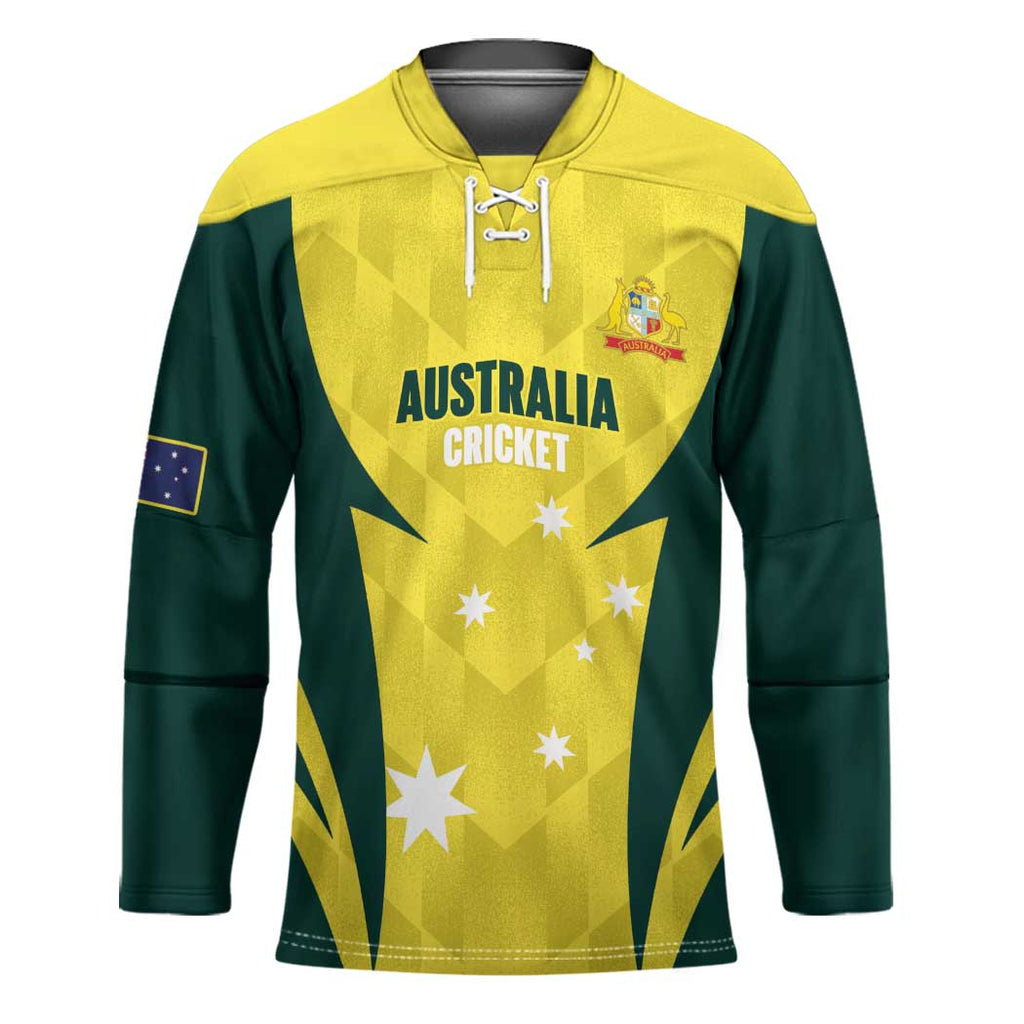 Australia Cricket Custom Hockey Jersey Go Aussie Dynamic Yellow - Aussie Hoodie