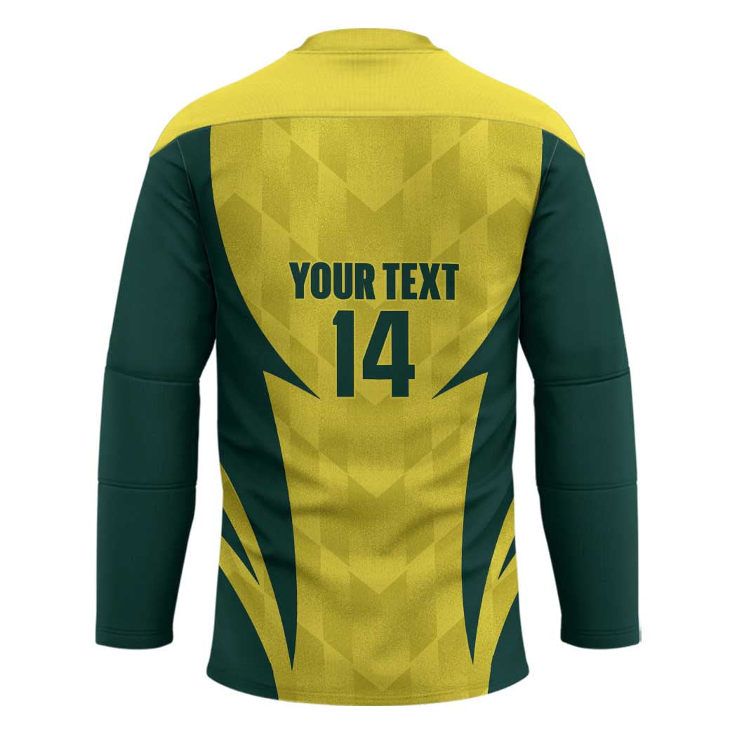 Australia Cricket Custom Hockey Jersey Go Aussie Dynamic Yellow - Aussie Hoodie