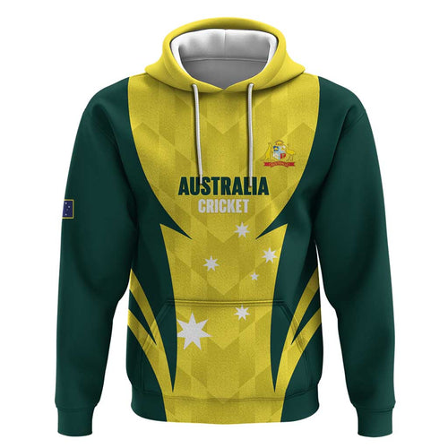 Australia Cricket Custom Hoodie Go Aussie Dynamic Yellow - Aussie Hoodie