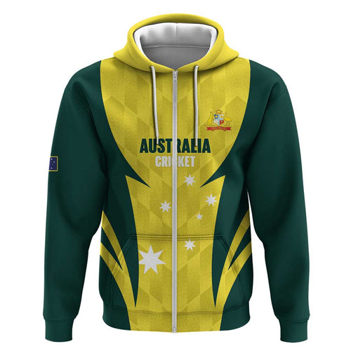 Australia Cricket Custom Hoodie Go Aussie Dynamic Yellow - Aussie Hoodie